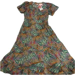 Briton Court Willow Dress In Lime punch XL $168 Original Price  Maxi Stunning!